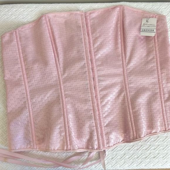 Vintage Pink Lace-Up Shapewear Corset - Picture 7 of 9